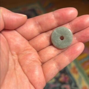 Green Stone Donut Pendant